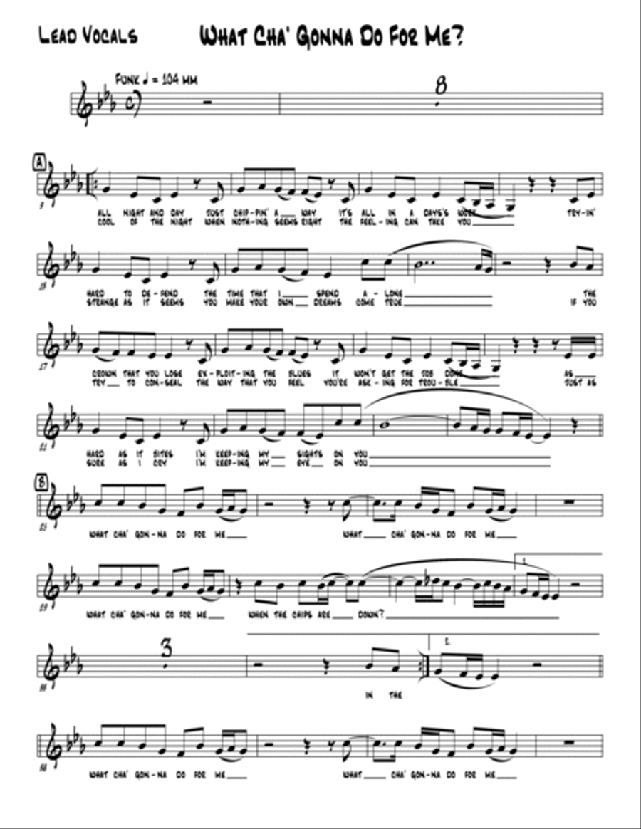What Cha' Gonna Do For Me Jazz Ensemble scores gallery preview page 3