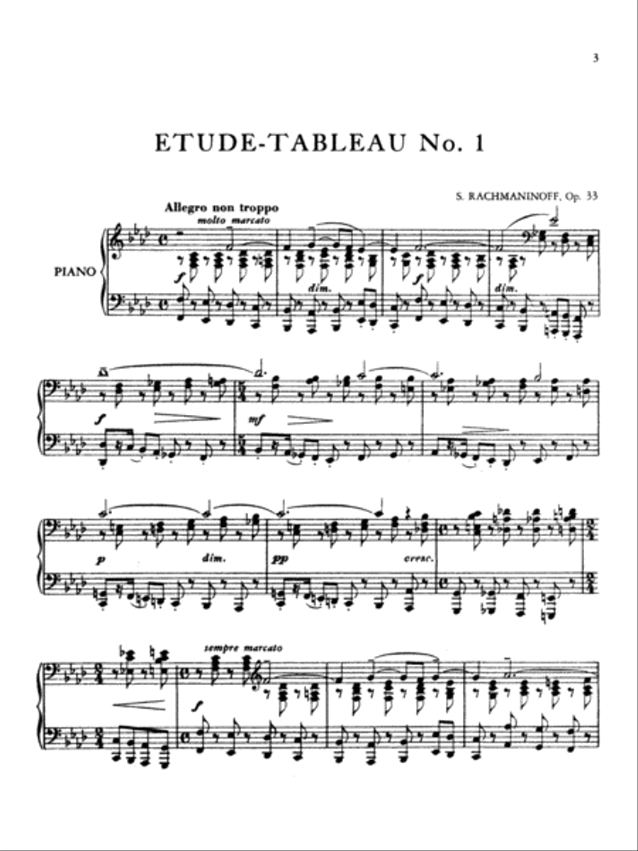 Etudes Tableaux, Op. 33