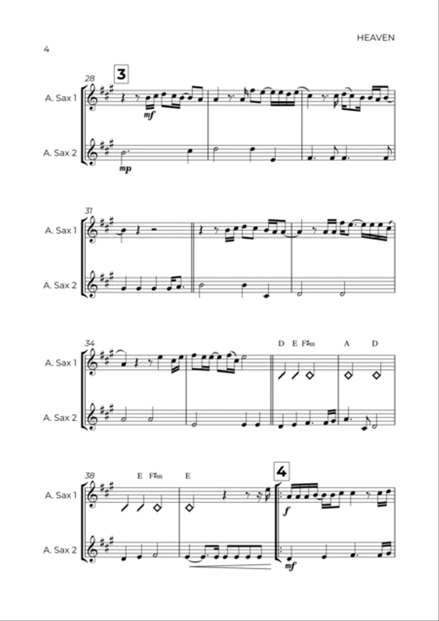 Heaven Woodwind Duet scores gallery preview page 4