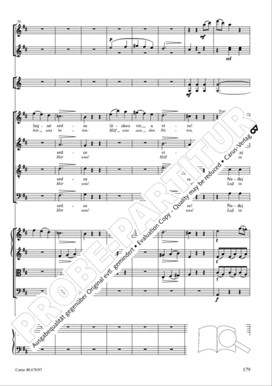 Missa pastoralis bohemica 4-Part scores gallery preview page 192
