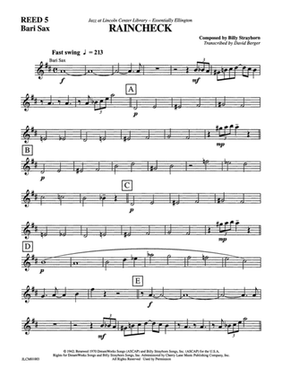 Raincheck: E-flat Baritone Saxophone