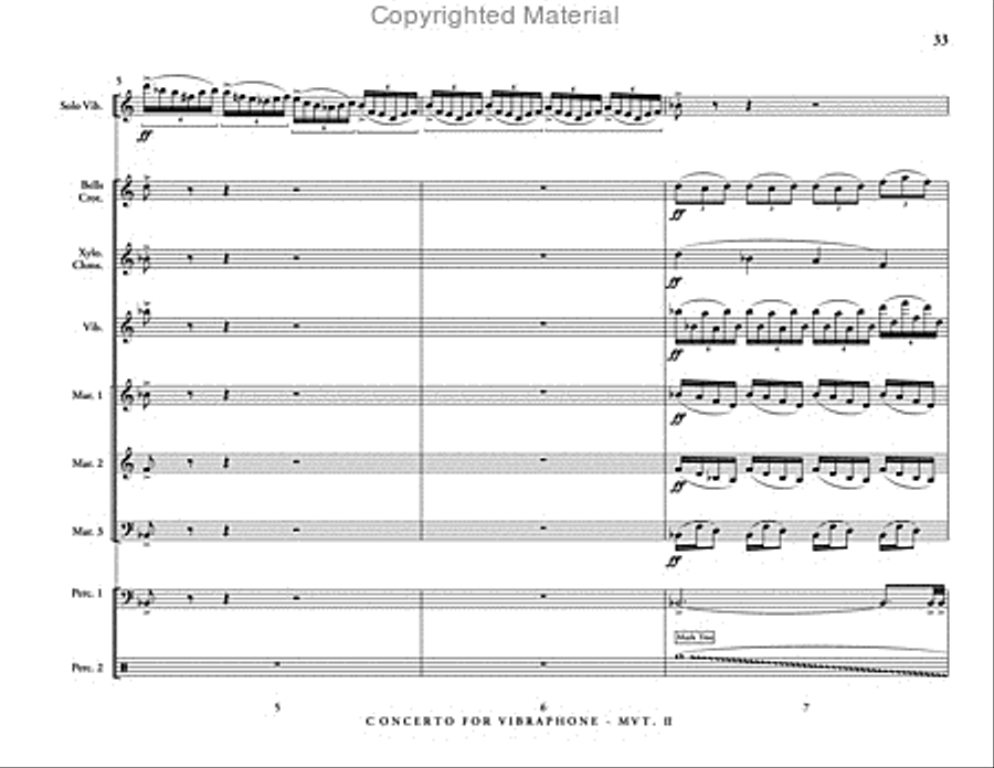Concerto for Vibraphone & Percussion Ensemble Percussion Ensemble scores gallery preview page 15