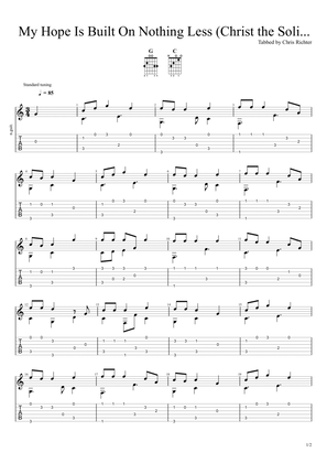 My Hope Is Built On Nothing Less (On Christ the Solid Rock) (Solo Fingerstyle Guitar Tab)