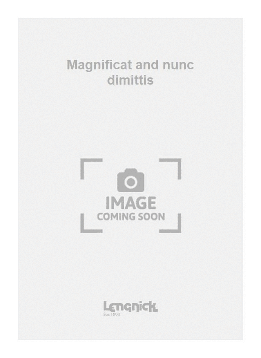Magnificat and nunc dimittis SA scores gallery preview page 1