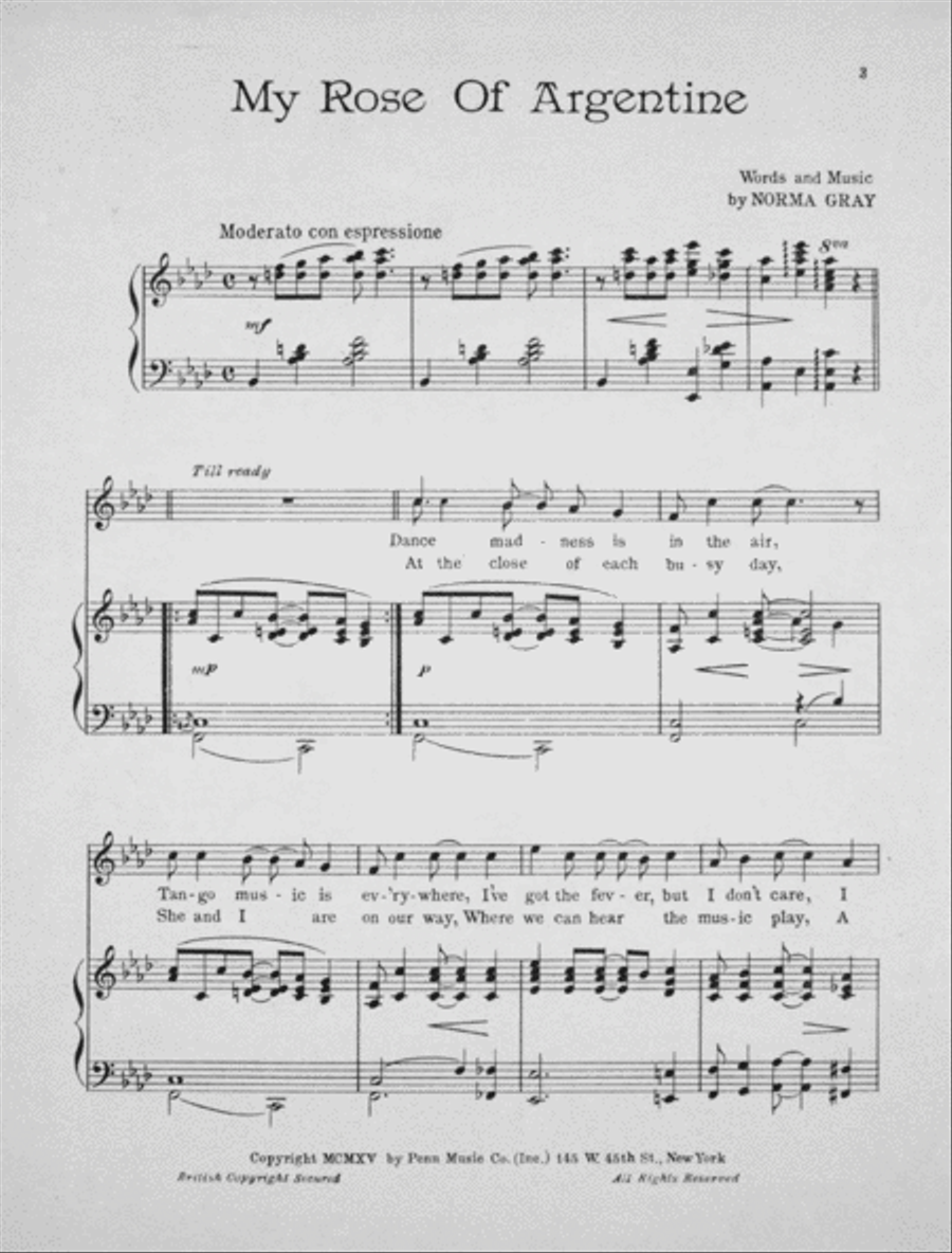 My Rose of Argentine Voice scores gallery preview page 2