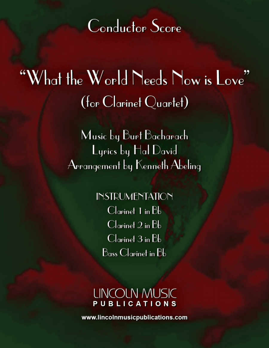 What The World Needs Now Is Love Clarinet Quartet scores gallery preview page 1