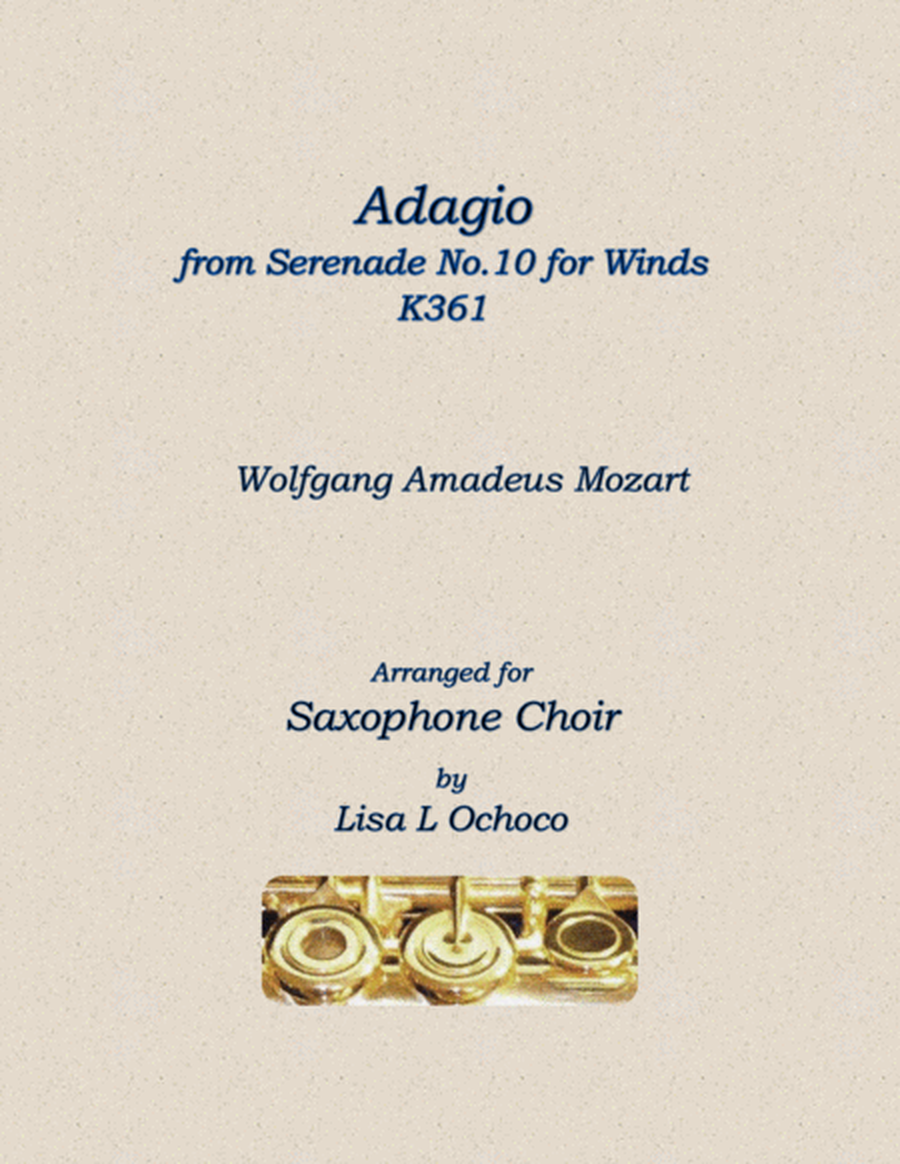 Adagio from Serenade No.10 for Winds K361 for Saxophone Choir image number null
