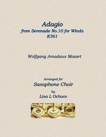 Adagio from Serenade No.10 for Winds K361 for Saxophone Choir image number null