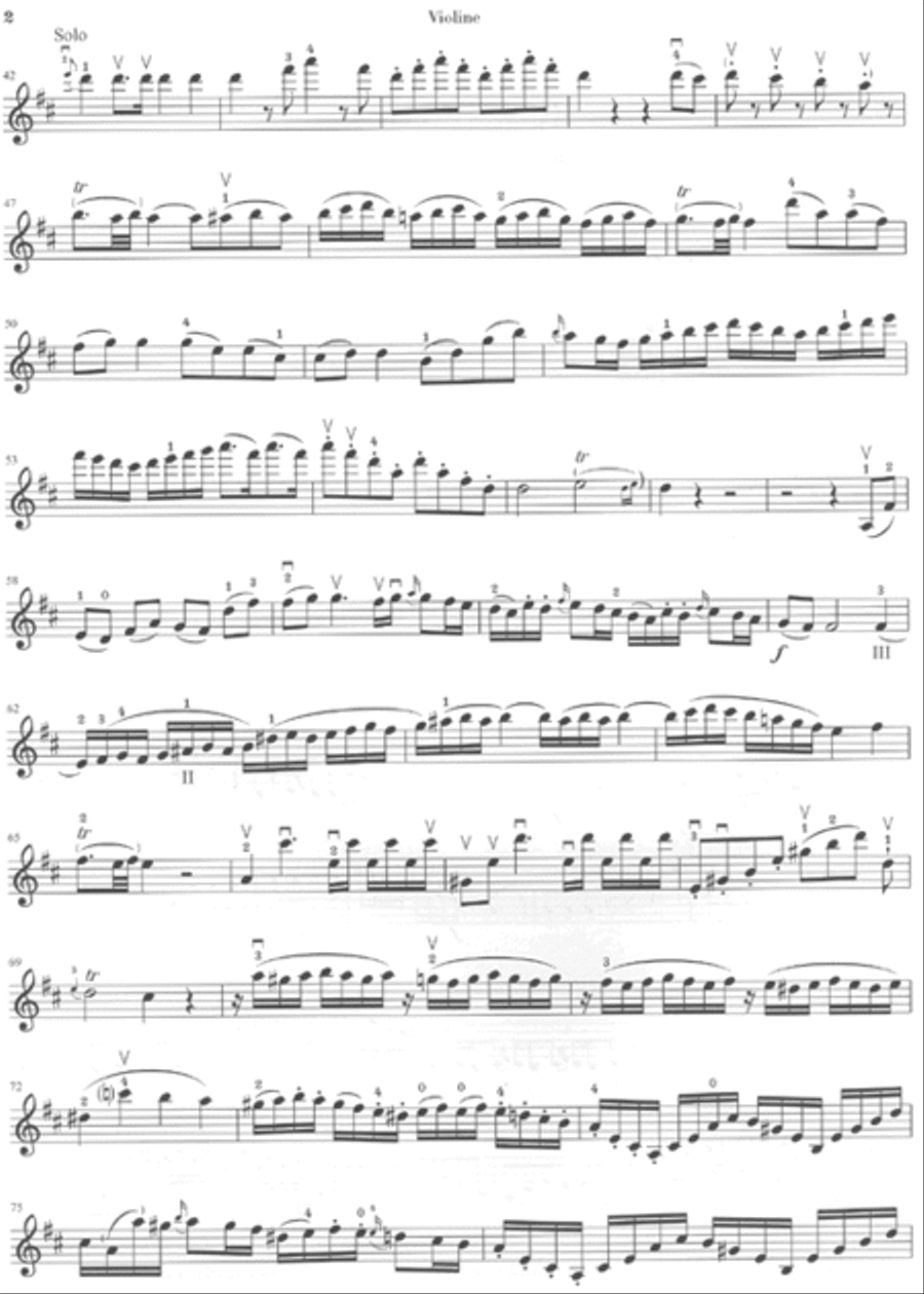 Violin Concerto No. 4 in D Major K218 Violin Solo scores gallery preview page 6