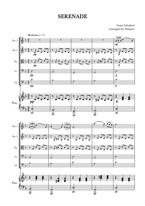 Book cover for Serenade | Schubert | String Quintet | Piano