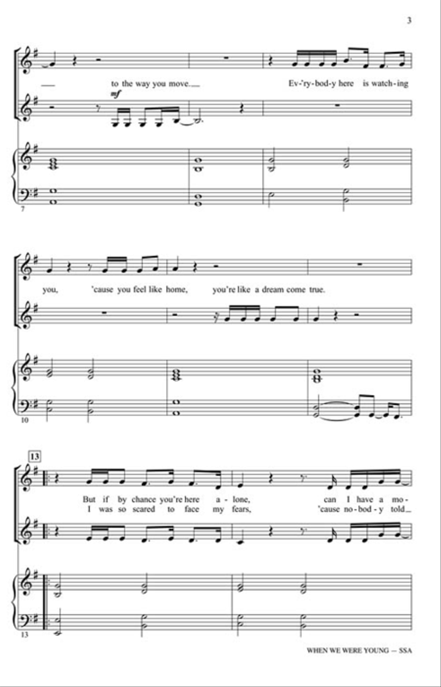 When We Were Young SSA scores gallery preview page 3