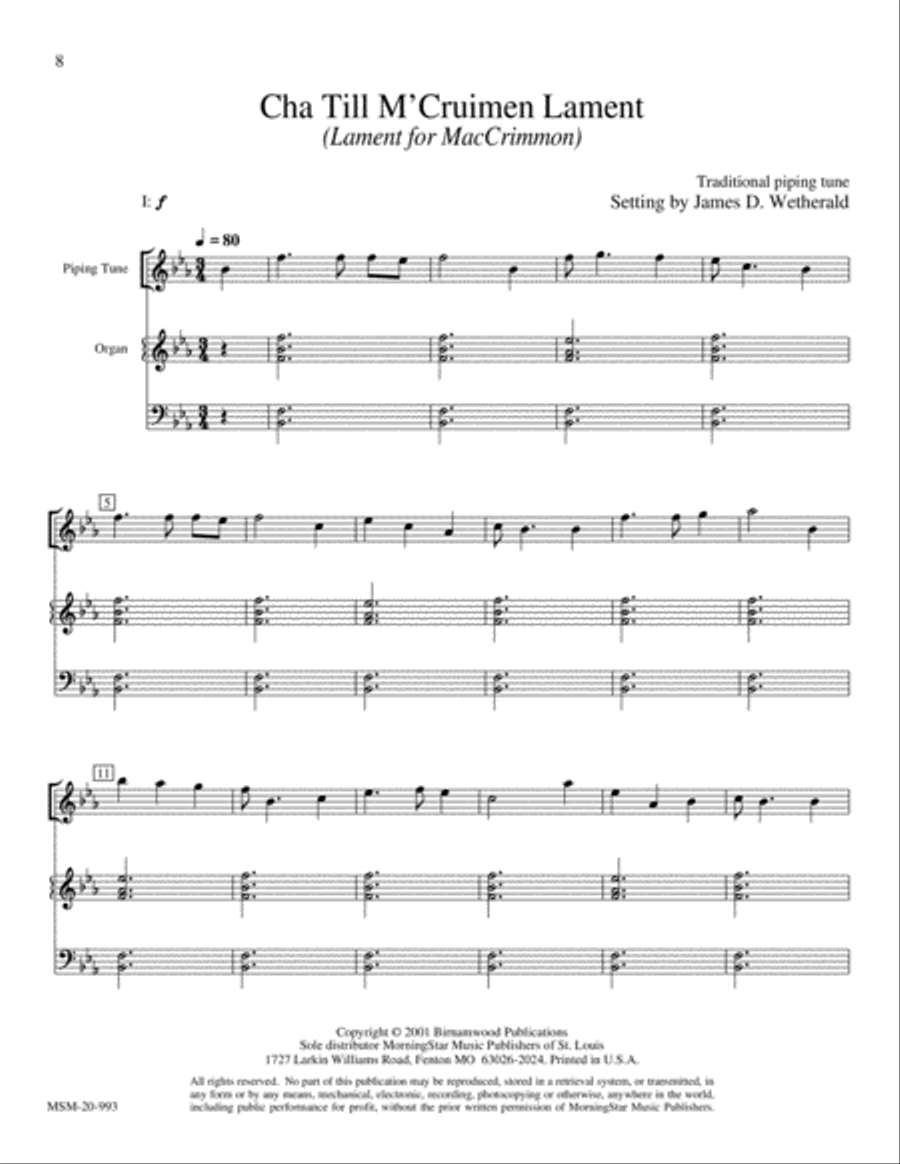 Highland Cathedral Bagpipe scores gallery preview page 6
