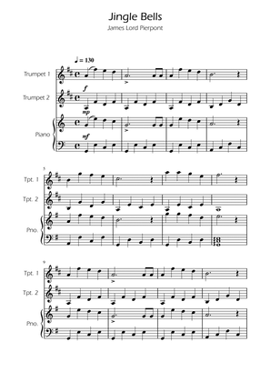 Jingle Bells - Trumpet Duet w/ Piano