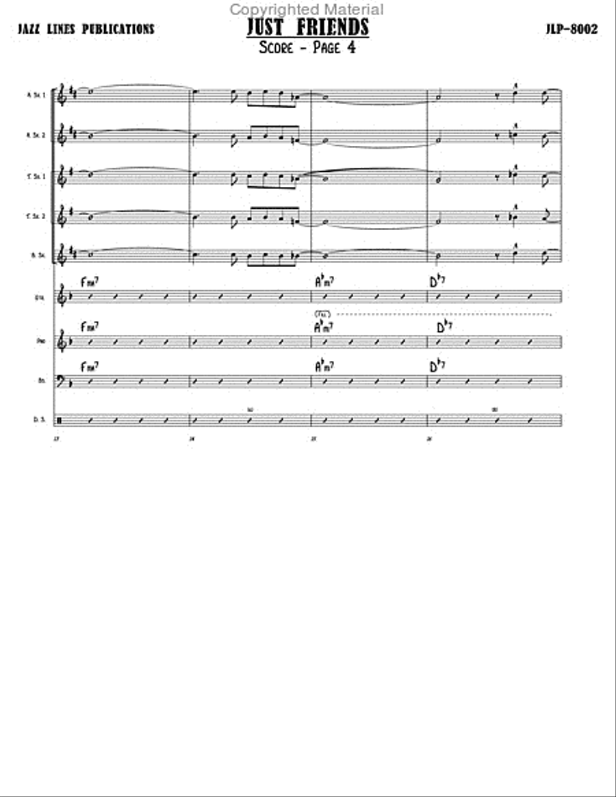 Just Friends Big Band scores gallery preview page 5