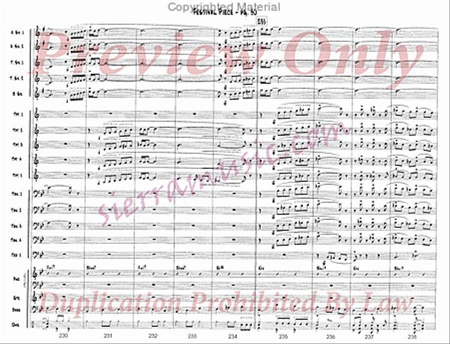 Festival Piece Festival Piece Big Band scores gallery preview page 31