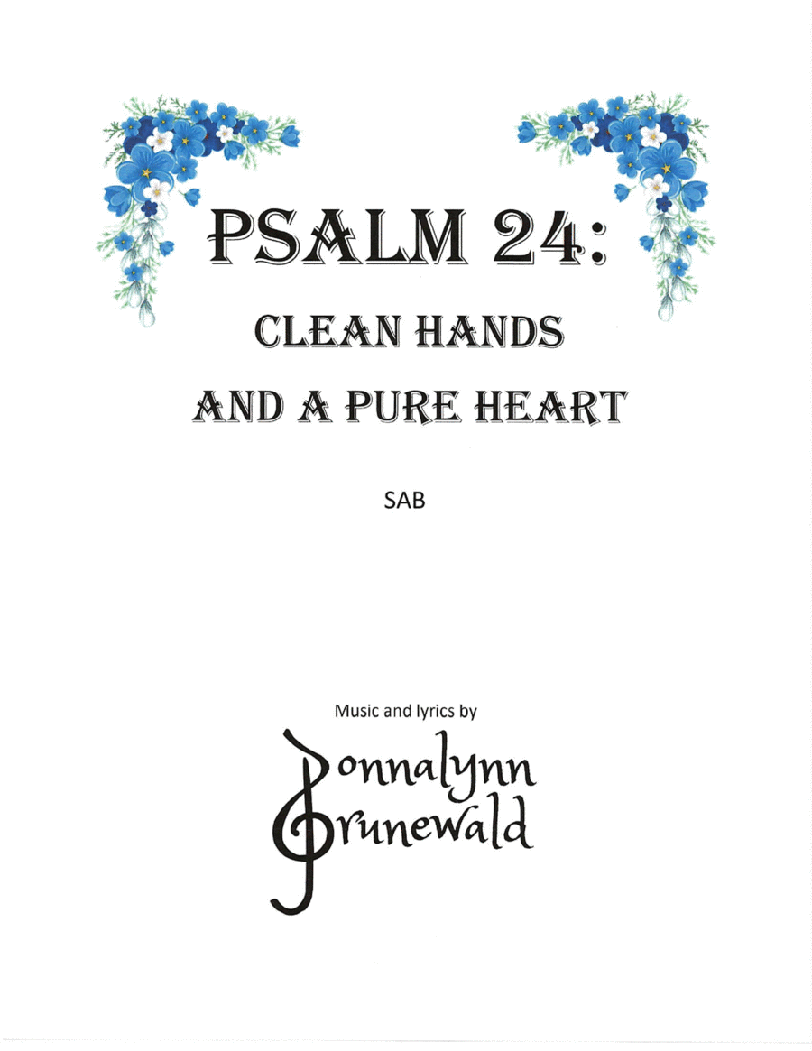 Psalm 24: Clean Hands and Pure Heart 3-Part scores gallery preview page 1