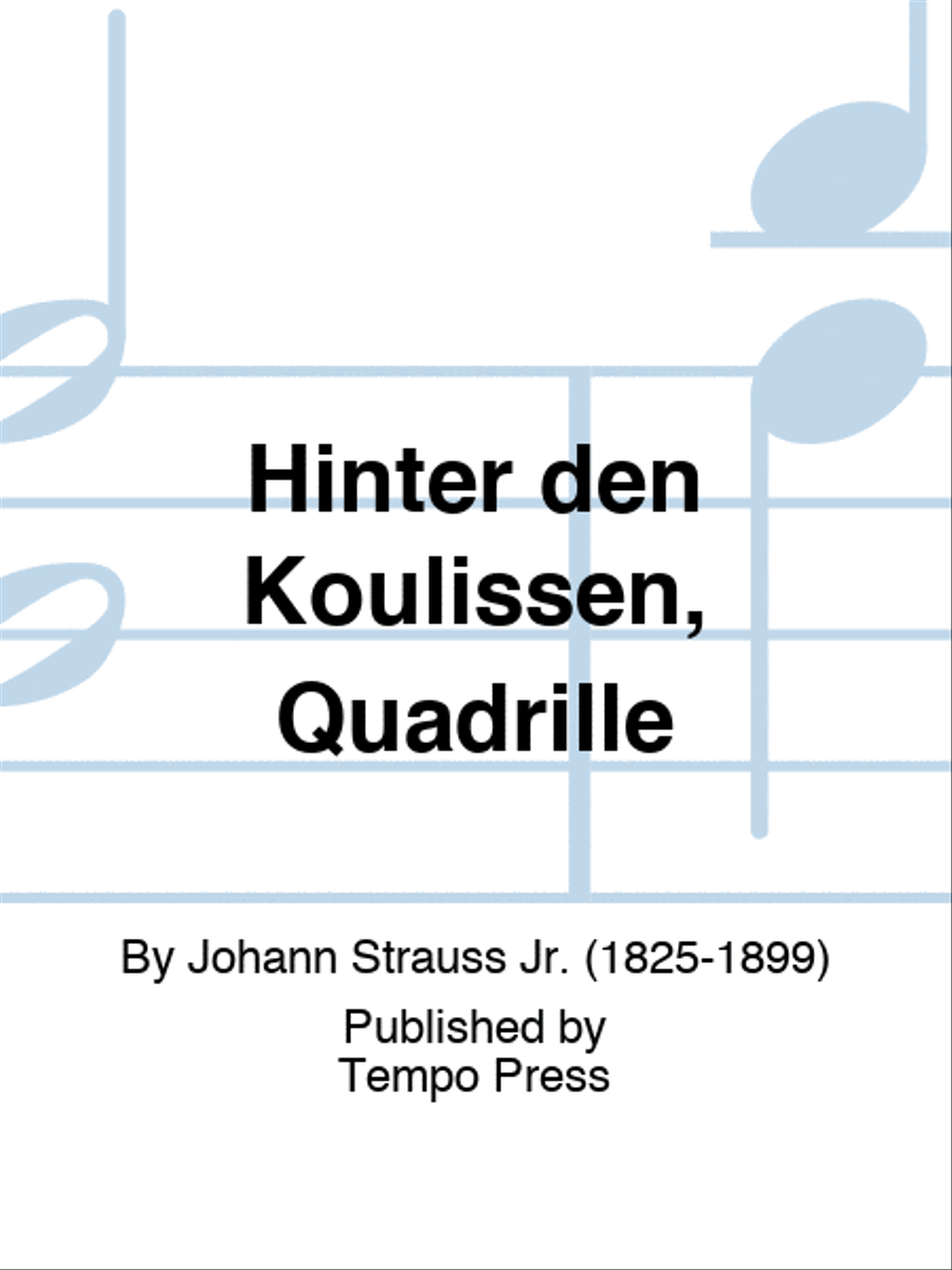 Hinter den Koulissen, Quadrille Set of Parts scores gallery preview page 1