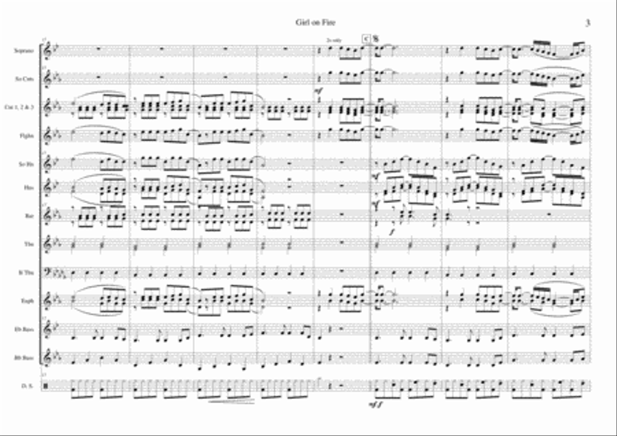 Girl On Fire Small Ensemble scores gallery preview page 3