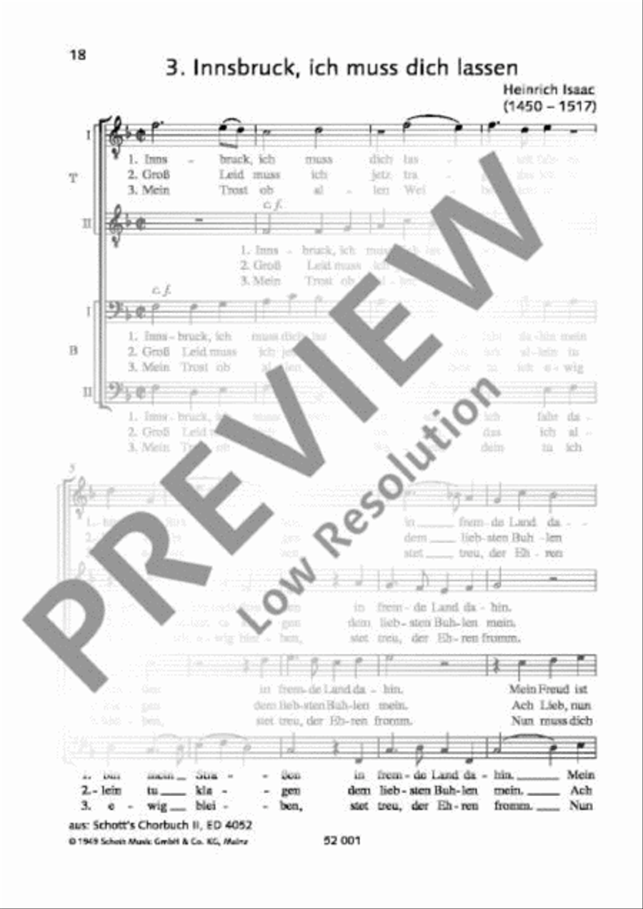 Innsbruck, ich muss dich lassen TTBB scores gallery preview page 2