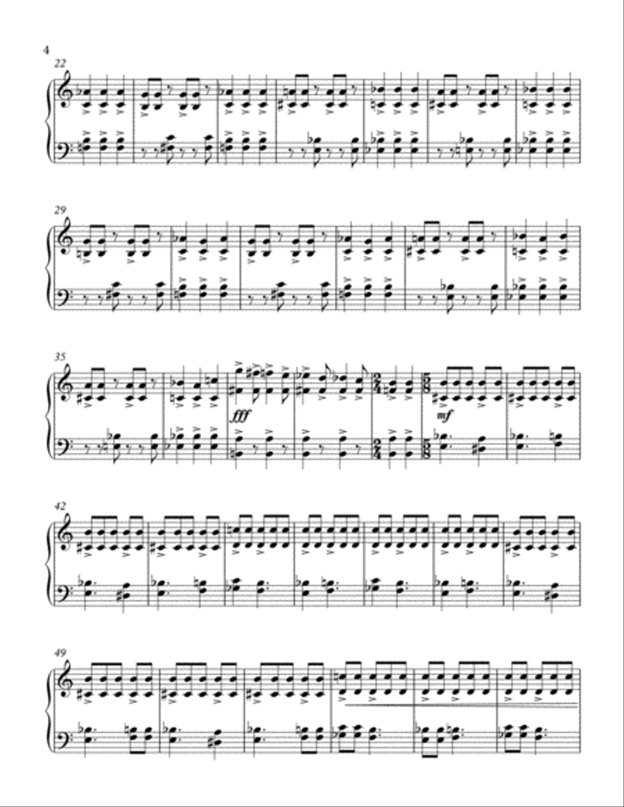 Three Preludes for Solo Marimba Marimba scores gallery preview page 5