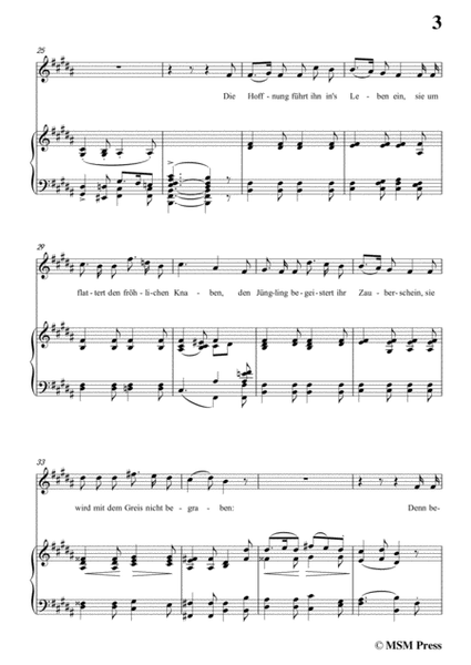 Schubert-Hoffnung(Die Hoffnung),in B Major,Op.87 No.2,for Voice and Piano image number null