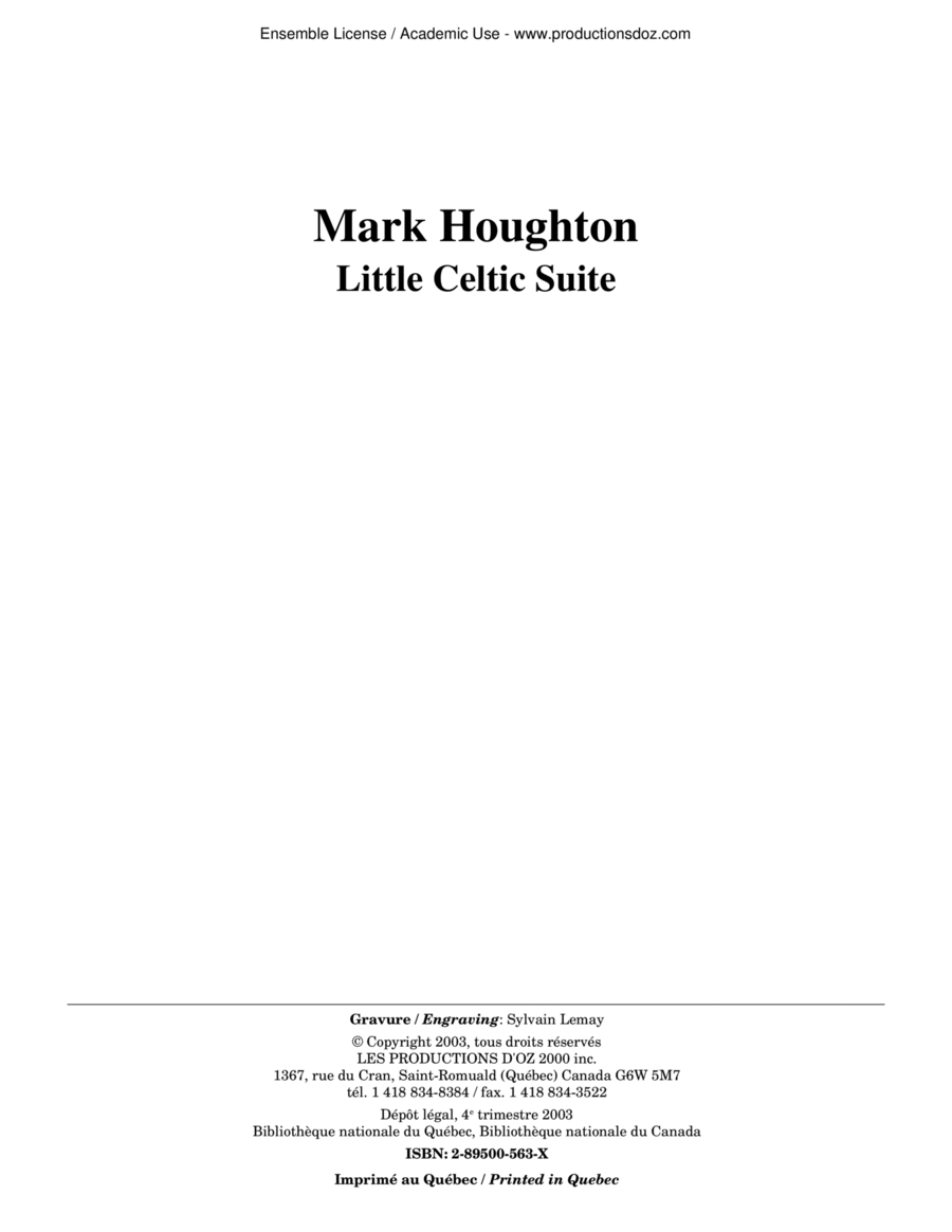 Little Celtic Suite Little Celtic Suite Classical Guitar scores gallery preview page 1