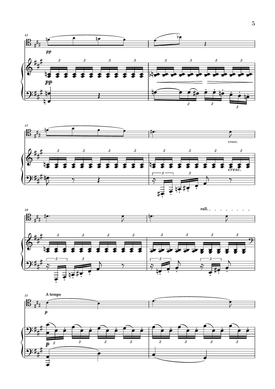 Sonata Pathetique (2nd Movement) - Adagio Cantabile for Cello and Piano String Orchestra scores gallery preview page 5