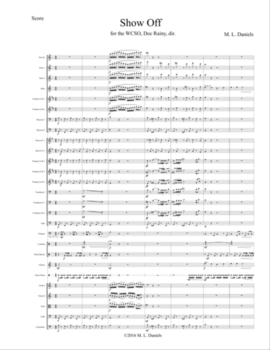 Show Off Full Orchestra scores gallery preview page 1