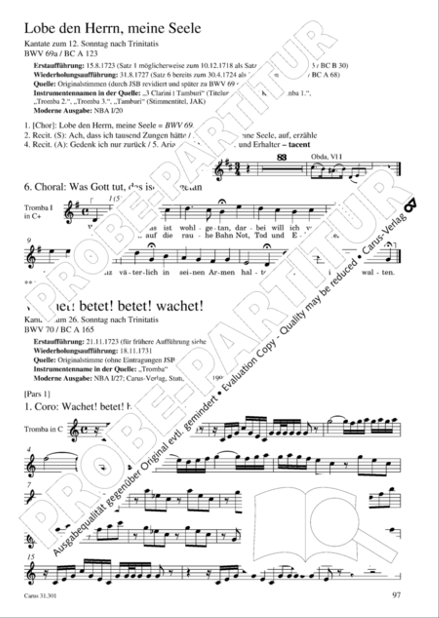 Bach for Brass 1: Cantatas I Voice scores gallery preview page 106