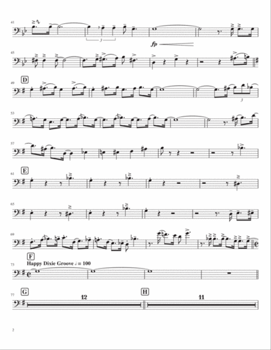St. Louis Blues - Trombone Brass Quintet scores gallery preview page 2