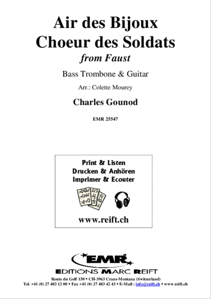 Air des Bijoux / Choeur des Soldats Trombone scores gallery preview page 2