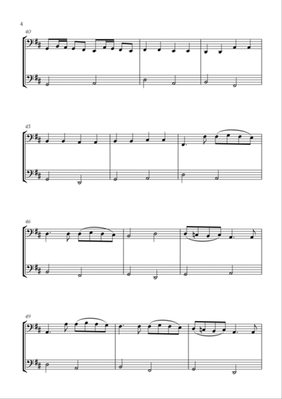 Johann Pachelbel - Canon in D (for Bassoon Duet) Woodwind Duet scores gallery preview page 4