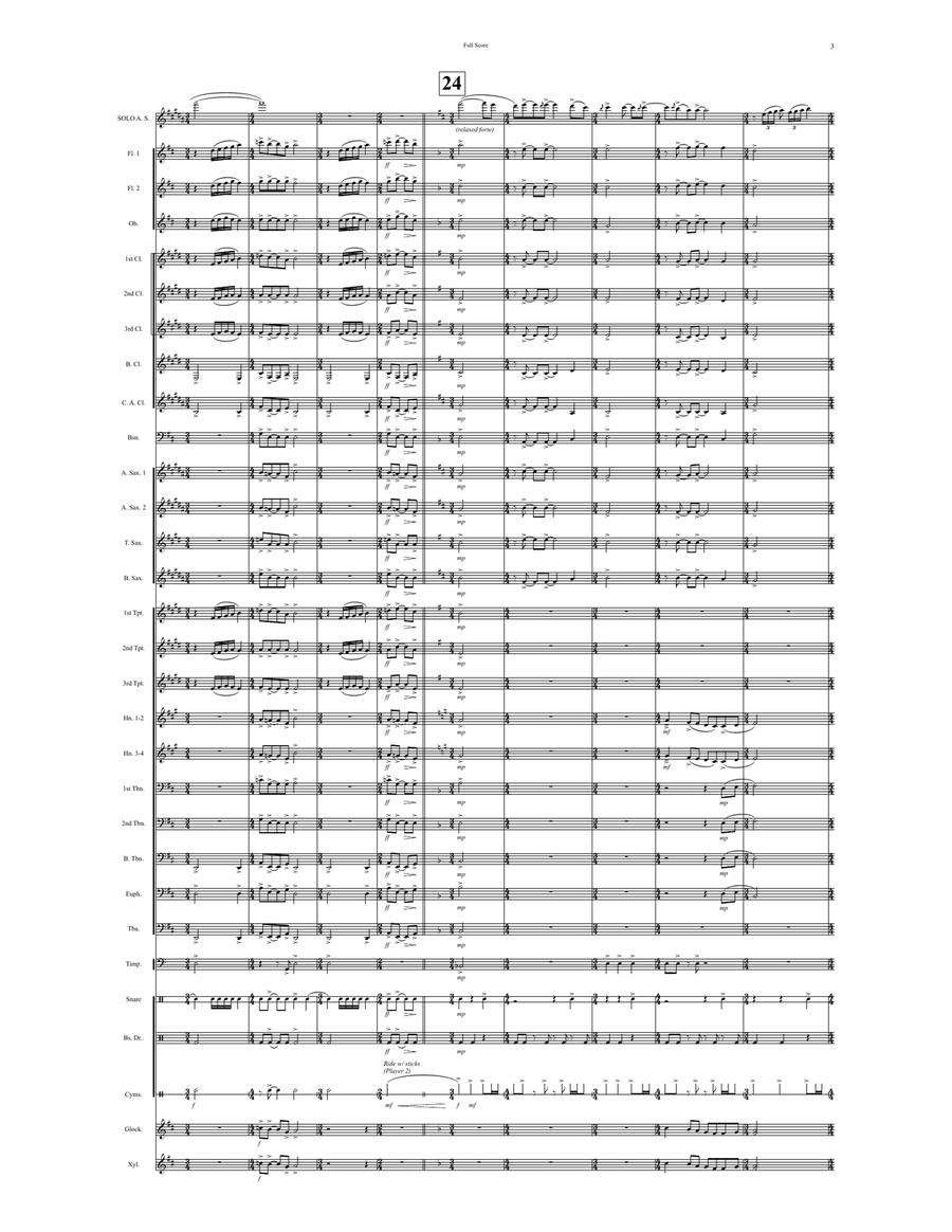 Concerto For Alto Saxophone And Wind Ensemble - Conductor Score (Full Score) Concert Band scores gallery preview page 5