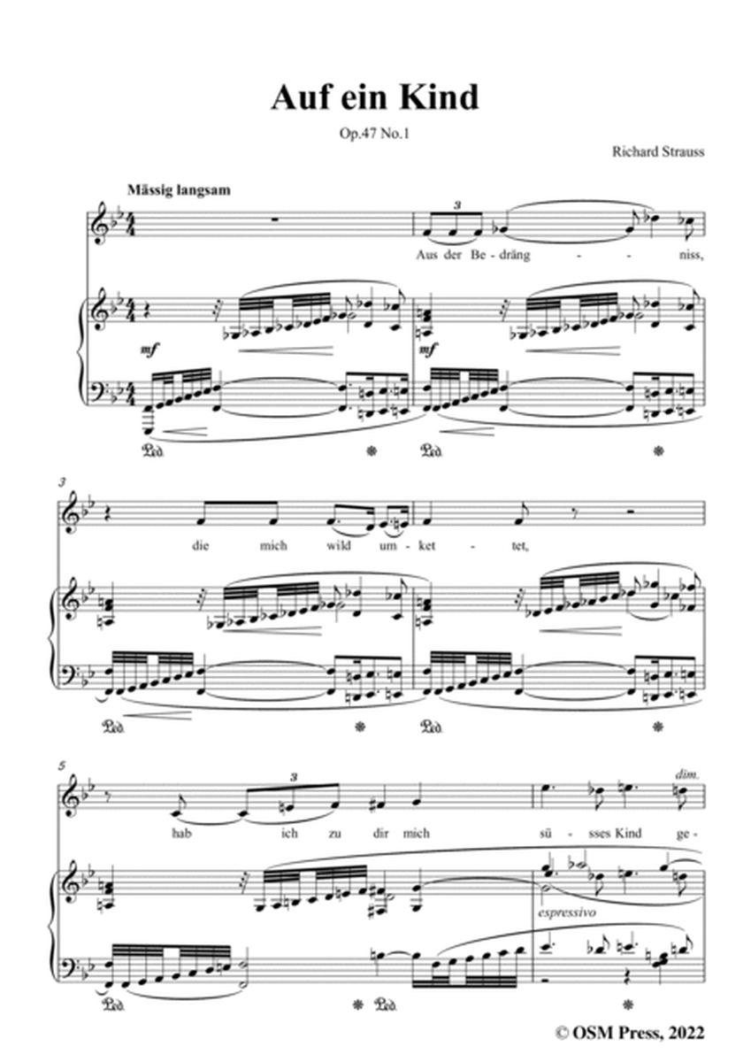 Richard Strauss-Auf ein Kind,in B flat Major,Op.47 No.1 image number null