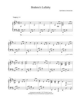 Brahm's Lullaby - Modern Lullaby Arrangement