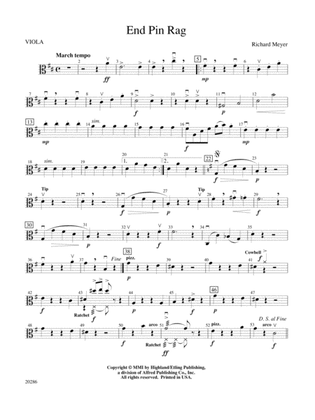 End Pin Rag (Cello and Bass Section Feature): Viola