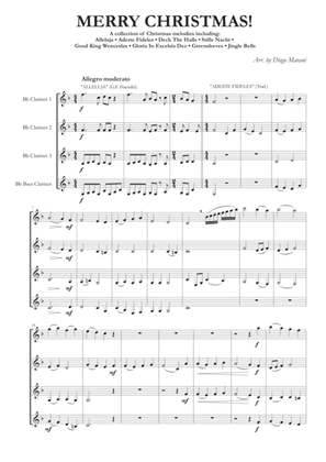 Book cover for "Merry Christmas!" for Clarinet Quartet