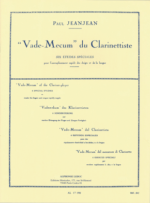 Book cover for Vade-Mecum du Clarinettiste
