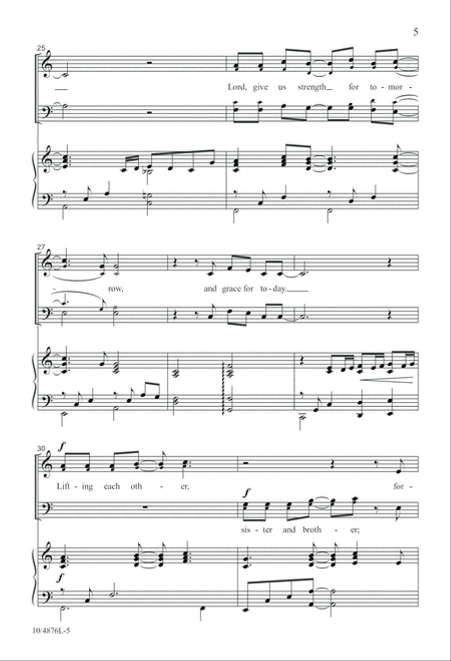 Strength for Tomorrow, Grace for Today 4-Part scores gallery preview page 5