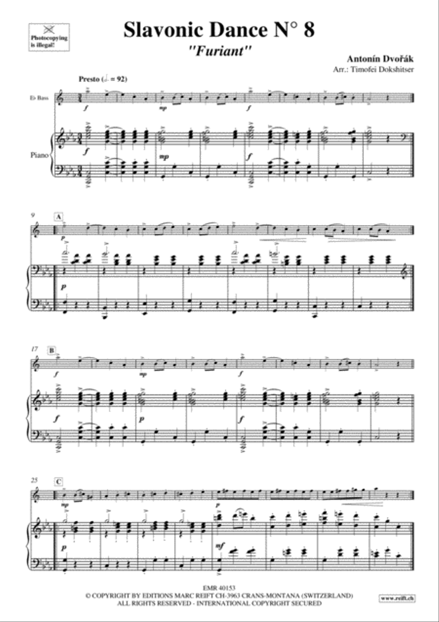 Slavonic Dance No. 8 Slavonic Dance No. 8 Piano Accompaniment scores gallery preview page 4