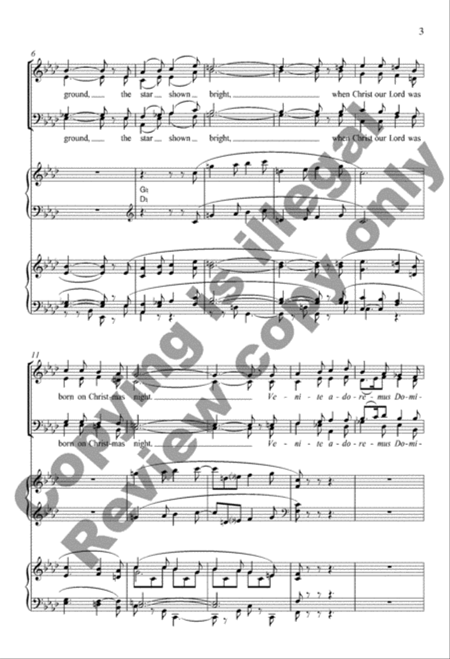 The Snow Lay on the Ground 4-Part scores gallery preview page 3