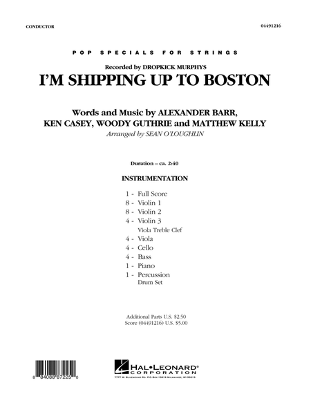 I'm Shipping Up To Boston - Full Score