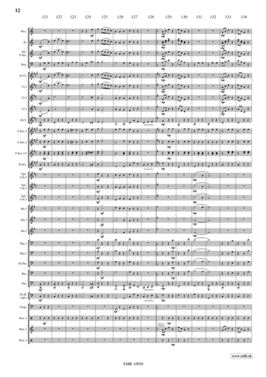 Vienna By Night Concert Band scores gallery preview page 13