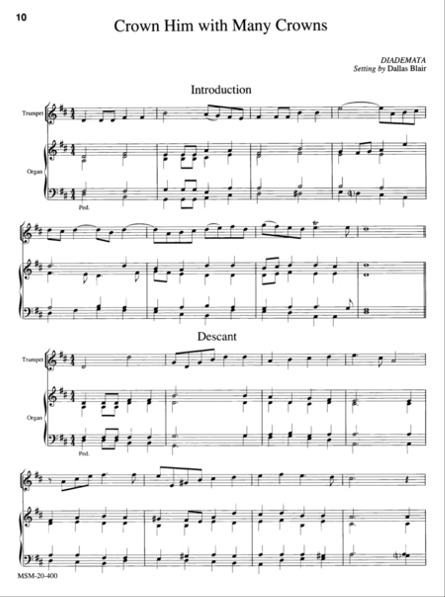 Crown Him with Many Crowns Trumpet scores gallery preview page 1