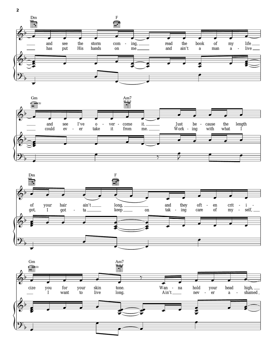 Work That Piano, Vocal, Guitar scores gallery preview page 2