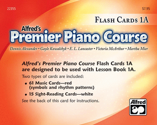 Book cover for Alfred's Premier Piano Course: Flash Cards Level 1A
