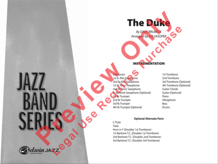 The Duke The Duke Jazz Ensemble scores gallery preview page 2