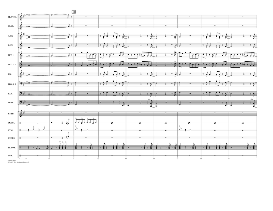 Nothin' But A Good Time - Full Score Marching Band scores gallery preview page 3