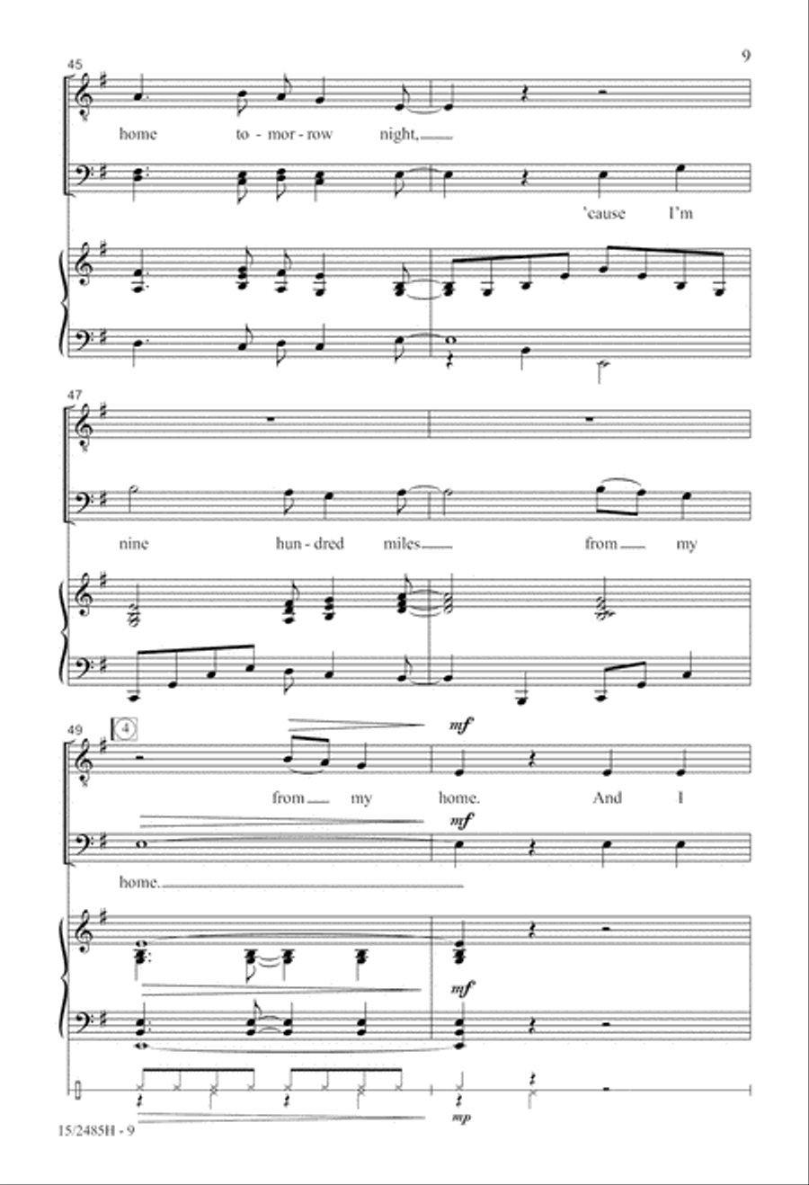 Nine Hundred Miles 3-Part scores gallery preview page 9