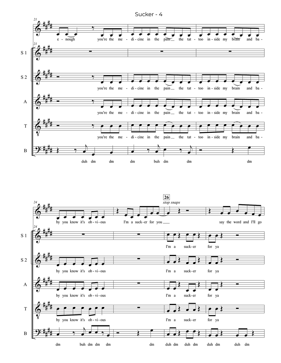 Sucker 4-Part scores gallery preview page 4